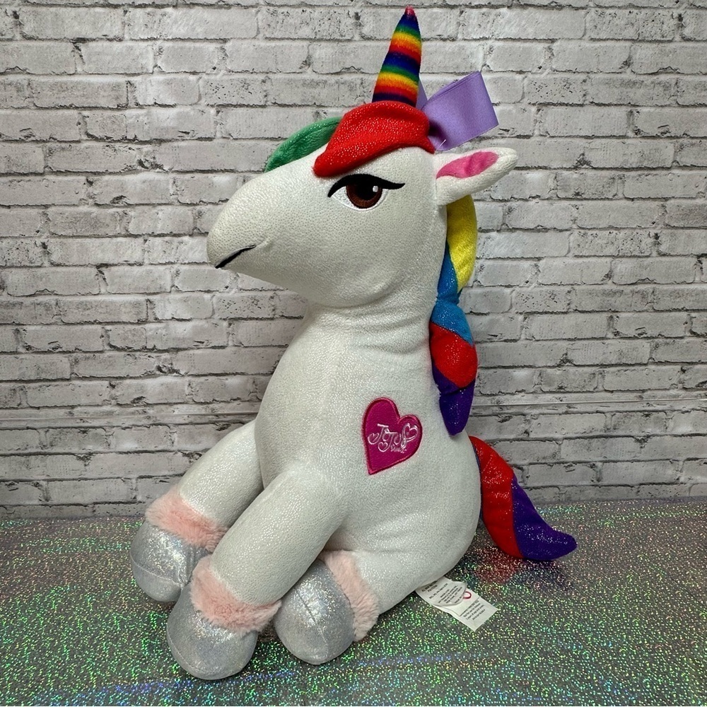 Nickelodeon JoJo Siwa Character Plush Pillow Rainbow Unicorn Bow 20 in. 2018